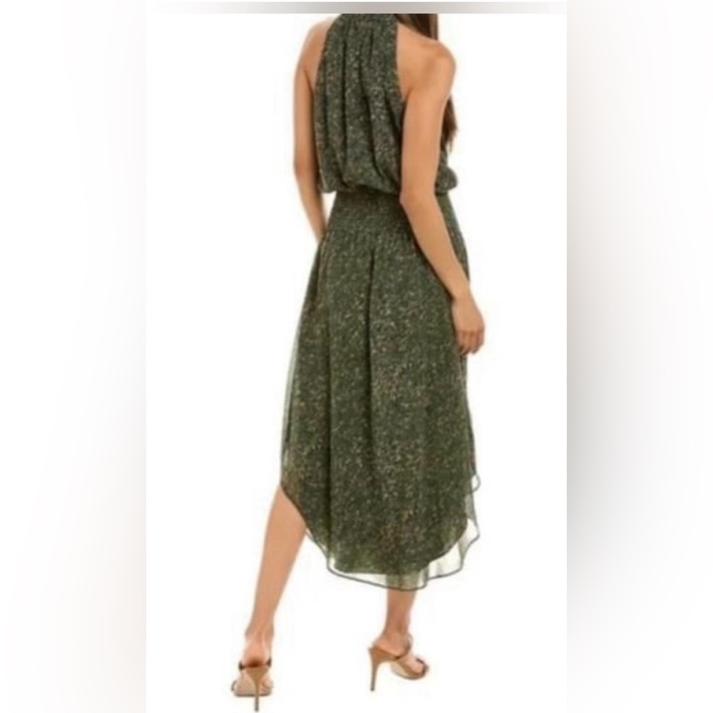 Ramy Brook NWT Belle Green Halter Top Midi Dress, size Small - Picture 2 of 7